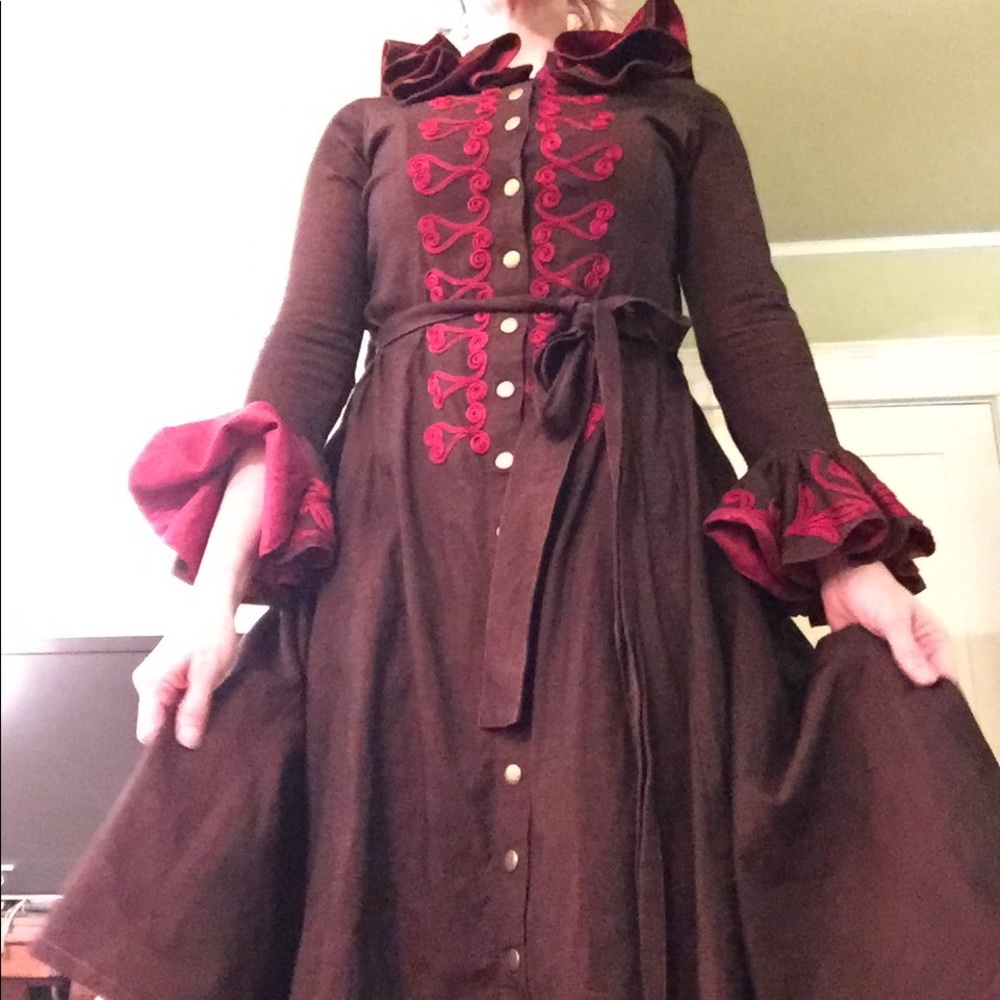 Cordelia brand embroidered theatrical coat.